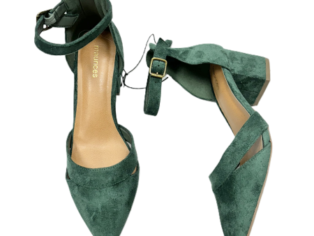 Shoes Heels Block By Maurices In Green, Size: 8 For Discount