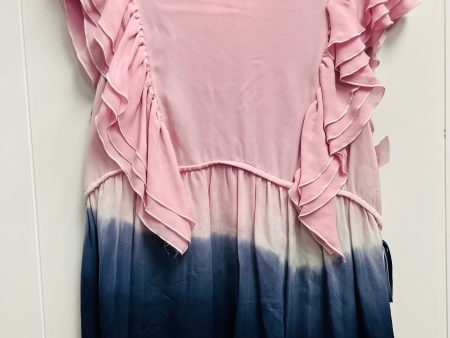 Blouse Short Sleeve By dondup In Blue & Pink, Size: L Online Hot Sale