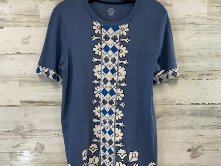 Top Short Sleeve By Tory Burch In Blue, Size: M For Cheap