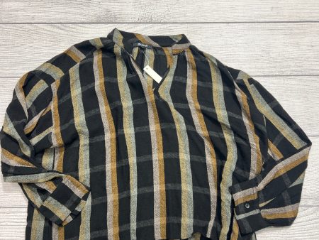 New! Top Long Sleeve By Madewell In Black & Brown, Size: M Online Sale