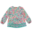 Top Long Sleeve Designer By Lilly Pulitzer In Green & Pink, Size: S For Sale