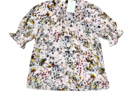 Top Short Sleeve By Ted Baker In Floral Print, Size: S For Cheap